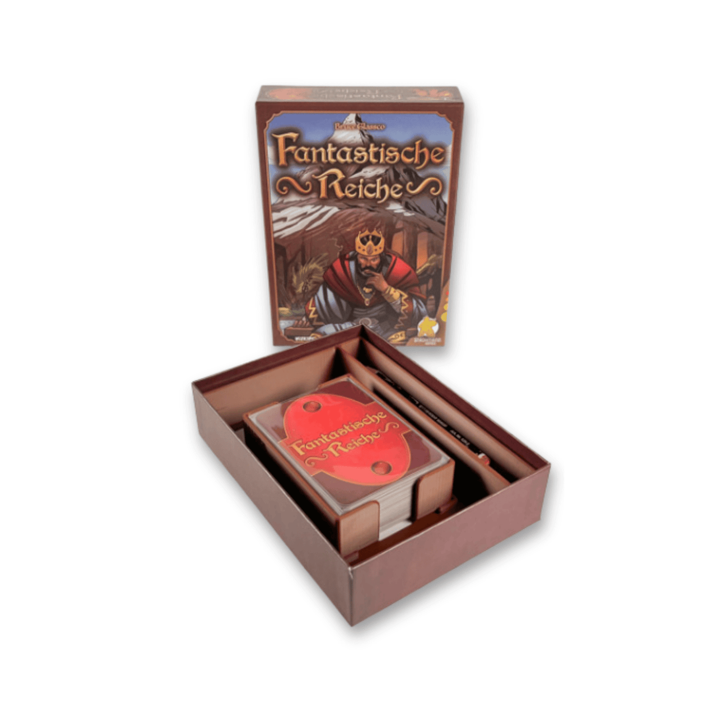 ReDesign Insert für Fantastische Reiche in der Grundspielbox - Kartenspiel mit einem passgenauem 3D Druck aus ABS in schwarz oder braun