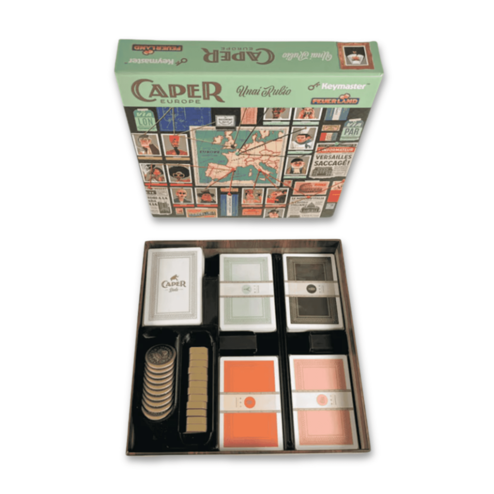 ReDesign Premium Insert für Caper: Europe – perfekter Sitz im Original-Inlay, ideal für gesleevte Karten. Mit rutschhemmender Unterseite, schneller Kartenentnahme und elegantem Design. 3D-gedruckt aus hochwertigem ABS in Deutschland, inkl. Logo-Prägung. Bringt Ordnung, Schutz und Stil in deine Spielbox – für schnelleren Spielstart und maximalen Komfort.