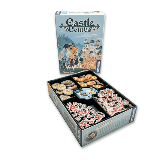 ReDesign Insert für Castle Combo das Kartenspiel mit Kartenfach und Bewertungblock mit einer große Schale für die Schlüssel und Münzen.  Aus einem passgenauem 3D Druck aus ABS in schwarz gefertigt